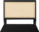 Abby Mid Century Dining Side Chair Set with Natural Cane Back and Solid Mango Wood Frame, Stylish Design