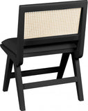 Abby Mid Century Dining Side Chair Set with Natural Cane Back and Solid Mango Wood Frame, Stylish Design