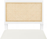 Abby Mid Century Dining Side Chair Set with Natural Cane Back and Solid Mango Wood Frame, Stylish Design