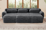 MELLOW 114" 3-Seater Sofa with 3 Ottomans
