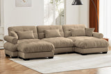 CLOUDIES 134" 3 Seater Sofa with 2 Ottomans