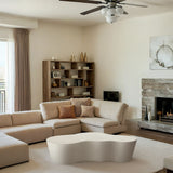 Monza - Concrete And Fiberglass Indoor / Outdoor Coffee Table - Cream
