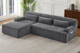 ZELAR 102" Chenille Left Chaise Sofa