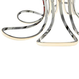 6 Petal Flower Dimmable LED Flush Mount Lamp // Chrome