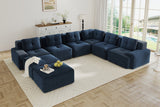CORDELIA 151" 6-Seater Sofa with 2 Ottomans