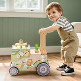 ROBUD Wooden Baby Push Walker Green Farm