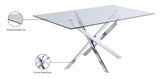 Xander Glass Dining Table with Chrome Base - Elegant Contemporary Design for Modern Homes!