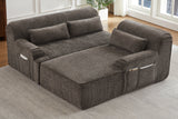 ZELAR 102" Chenille Right Chaise Sofa