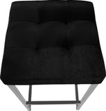 Nicola Velvet Contemporary Stool Set of 2 - Elegant Design with Tufted Cushion for Ultimate Comfort