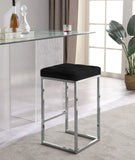 Nicola Velvet Contemporary Stool Set of 2 - Elegant Design with Tufted Cushion for Ultimate Comfort