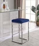Nicola Velvet Contemporary Stool Set of 2 - Elegant Design with Tufted Cushion for Ultimate Comfort