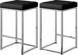 Nicola Contemporary Counter Stool Set of 2 - Stylish Armless Design with Durable Upholstery