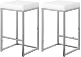 Nicola Contemporary Counter Stool Set of 2 - Stylish Armless Design with Durable Upholstery