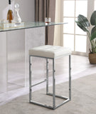 Nicola Contemporary Counter Stool Set of 2 - Stylish Armless Design with Durable Upholstery