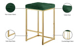 Nicola Velvet Contemporary Stool Set of 2 - Elegant Design with Tufted Cushion for Ultimate Comfort