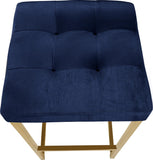 Nicola Velvet Contemporary Stool Set of 2 - Elegant Design with Tufted Cushion for Ultimate Comfort