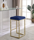 Nicola Velvet Contemporary Stool Set of 2 - Elegant Design with Tufted Cushion for Ultimate Comfort