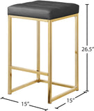 Nicola Contemporary Counter Stool Set of 2 - Stylish Armless Design with Durable Upholstery