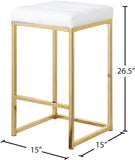 Nicola Contemporary Counter Stool Set of 2 - Stylish Armless Design with Durable Upholstery