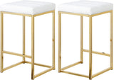 Nicola Contemporary Counter Stool Set of 2 - Stylish Armless Design with Durable Upholstery