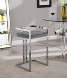 Ezra Velvet Counter Stool Set of 2 - Modern Design with Chrome Base for Stylish Home Bar Decor
