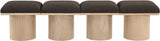 Pavilion - 4 Piece Modular Bench With Natural Base