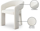 Rendition Fabric Dining Chair - Contemporary Curved Design for Modern Homes and Elegant Spaces