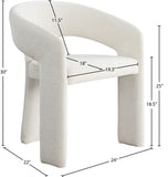 Rendition Fabric Dining Chair - Contemporary Curved Design for Modern Homes and Elegant Spaces