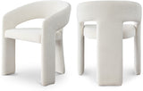 Rendition Fabric Dining Chair - Contemporary Curved Design for Modern Homes and Elegant Spaces