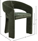 Rendition Fabric Dining Chair - Contemporary Curved Design for Modern Homes and Elegant Spaces