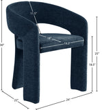 Rendition Fabric Dining Chair - Contemporary Curved Design for Modern Homes and Elegant Spaces