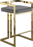 Ezra Velvet Counter Stool Set of 2 - Modern Design with Chrome Base for Stylish Home Bar Decor
