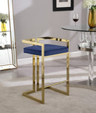 Ezra Velvet Counter Stool Set of 2 - Modern Design with Chrome Base for Stylish Home Bar Decor