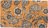 Gray & White Floral Coir Doormat -17"X30"