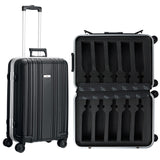 Wine Bottle Suitcase Aluminum | Holds 12 Standard 750 ML Bottles | Universal Airplane Luggage Case, TSA Approved Wheeled Bag For Professionals & Consumers, Gift For Wine Lovers, Connoisseurs (26 IN)