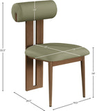 Dario Vegan Leather Dining Chairs - Set of 2, Contemporary Comfort with Stylish Walnut Frame