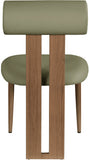 Dario Vegan Leather Dining Chairs - Set of 2, Contemporary Comfort with Stylish Walnut Frame
