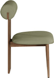 Dario Vegan Leather Dining Chairs - Set of 2, Contemporary Comfort with Stylish Walnut Frame