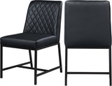 Bryce Contemporary Dining Chair Set - Stylish Quilted Design with Comfortable Cushions and Metal Frame