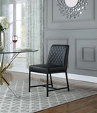 Bryce Contemporary Dining Chair Set - Stylish Quilted Design with Comfortable Cushions and Metal Frame