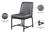 Bryce Contemporary Dining Chair Set - Stylish Quilted Design with Comfortable Cushions and Metal Frame