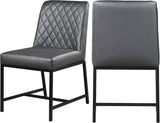 Bryce Contemporary Dining Chair Set - Stylish Quilted Design with Comfortable Cushions and Metal Frame