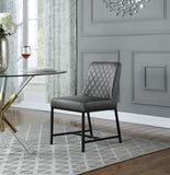 Bryce Contemporary Dining Chair Set - Stylish Quilted Design with Comfortable Cushions and Metal Frame