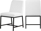 Bryce Contemporary Dining Chair Set - Stylish Quilted Design with Comfortable Cushions and Metal Frame