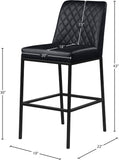 Bryce Contemporary Dining Stool Set - Stylish Quilted Design with Comfort & Sturdy Metal Support