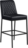 Bryce Contemporary Dining Stool Set - Stylish Quilted Design with Comfort & Sturdy Metal Support