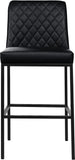 Bryce Contemporary Dining Stool Set - Stylish Quilted Design with Comfort & Sturdy Metal Support