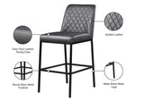 Bryce Contemporary Dining Stool Set - Stylish Quilted Design with Comfort & Sturdy Metal Support