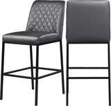 Bryce Contemporary Dining Stool Set - Stylish Quilted Design with Comfort & Sturdy Metal Support