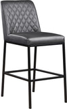 Bryce Contemporary Dining Stool Set - Stylish Quilted Design with Comfort & Sturdy Metal Support